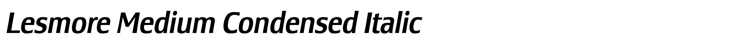 Lesmore Medium Condensed Italic